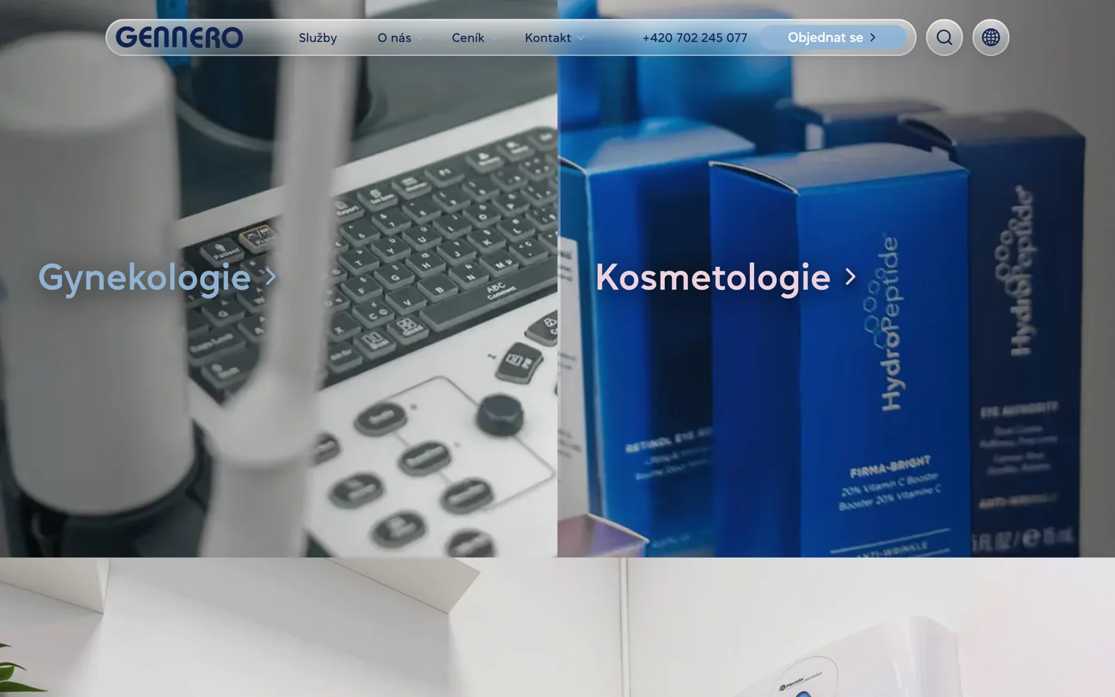 Services became browsable pages with prices attached, instead of a flat list.